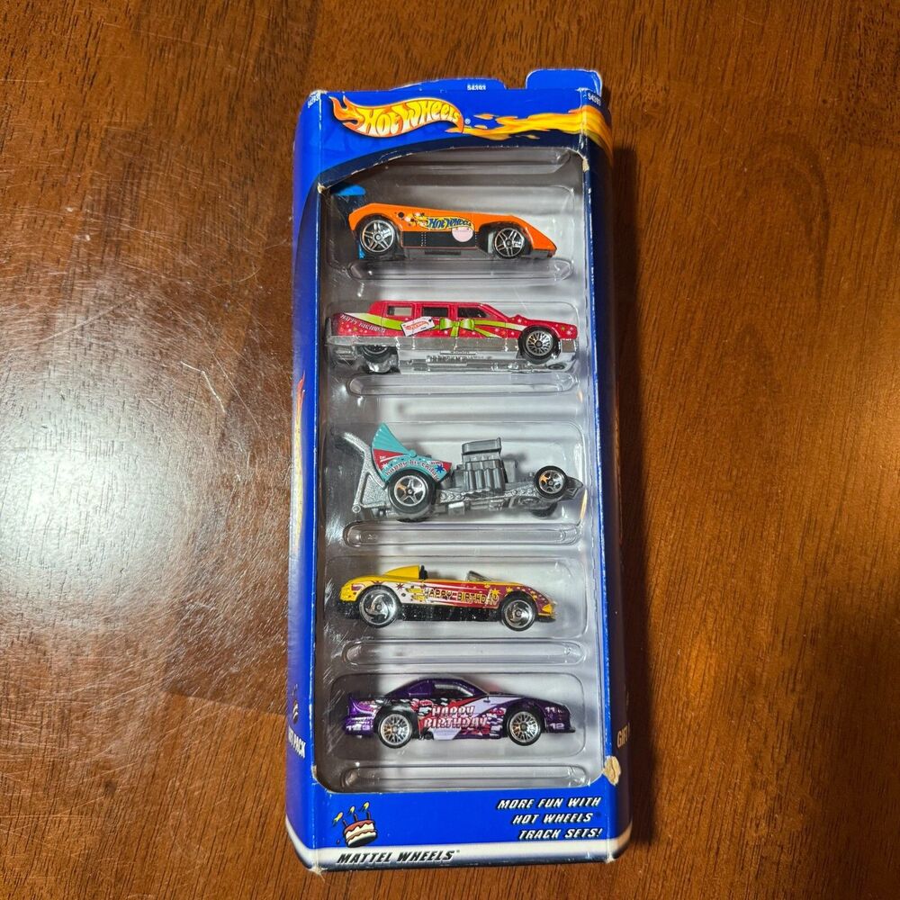 Hot Wheels 5-Car Gift Pack Diecast Set Mattel Vintage Sealed 1:64 Collectible